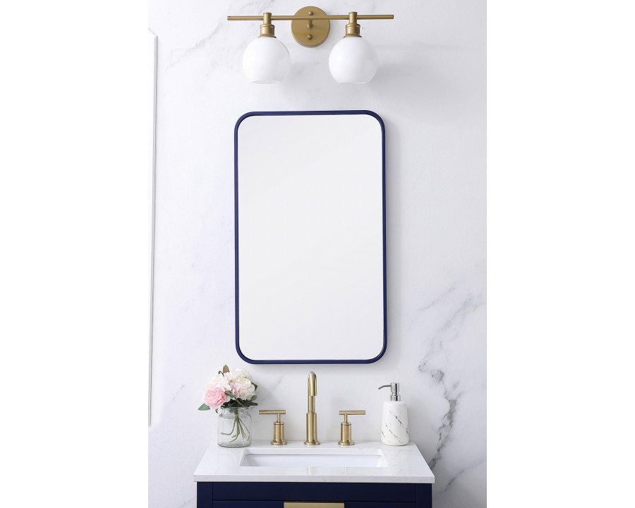 Elegant Wall Mirror - Blue, L 30" (MR801830BL)