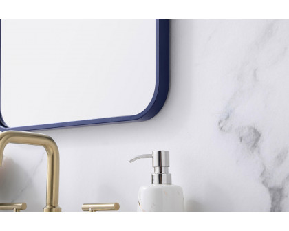 Elegant Wall Mirror - Blue, L 30" (MR801830BL)