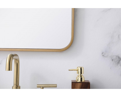 Elegant Wall Mirror - Brass, L 30" (MR801830BR)