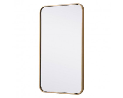 Elegant Wall Mirror - Brass, L 30" (MR801830BR)