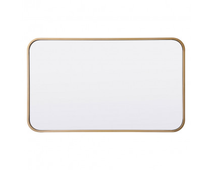 Elegant Wall Mirror - Brass, L 30" (MR801830BR)