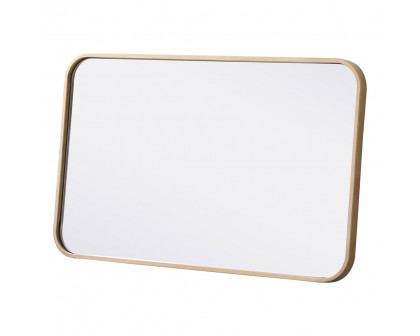 Elegant Wall Mirror - Brass, L 30" (MR801830BR)