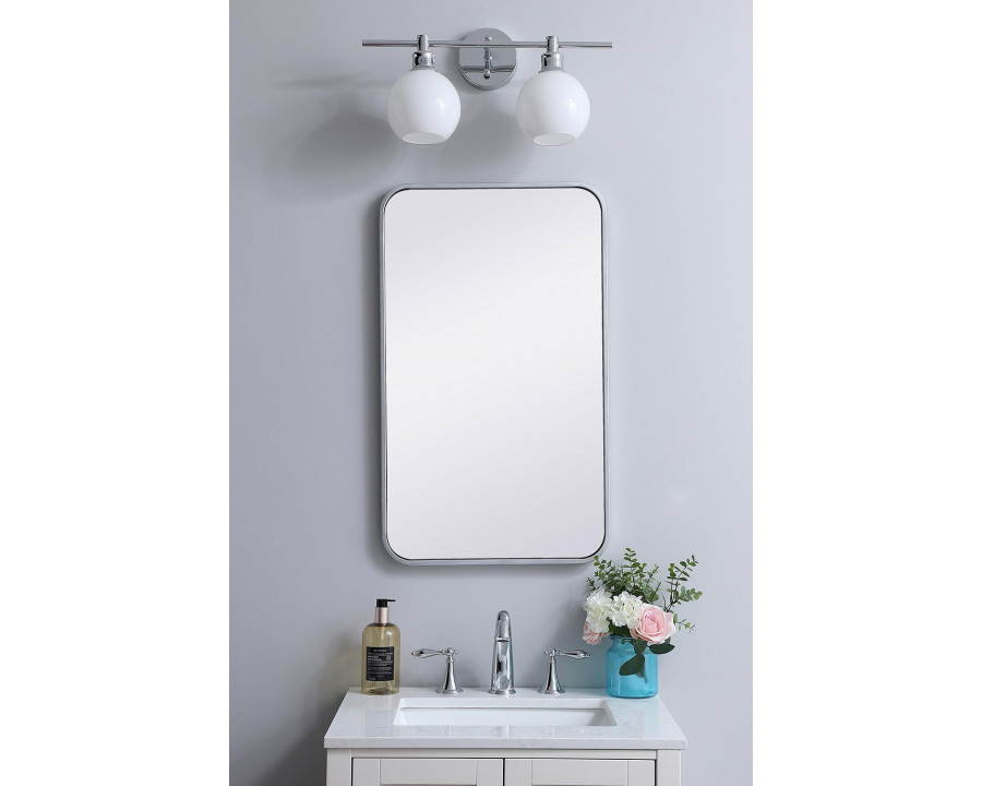 Elegant Wall Mirror - Silver, L 30" (MR801830S)