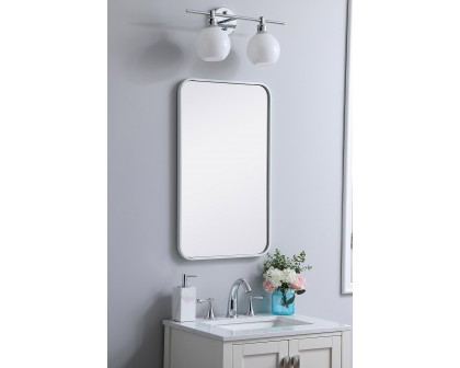 Elegant Wall Mirror - White, L 30" (MR801830WH)