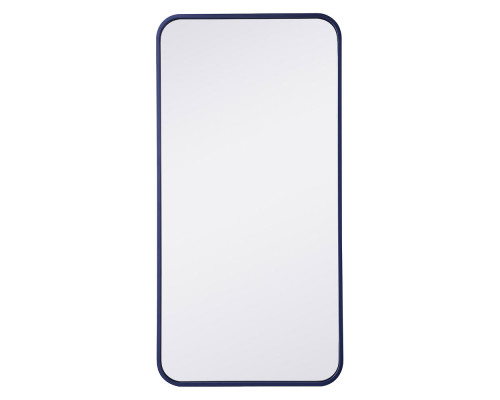 Elegant Wall Mirror - Blue, L 36" (MR801836BL)