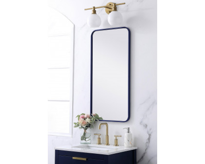 Elegant Wall Mirror - Blue, L 36" (MR801836BL)