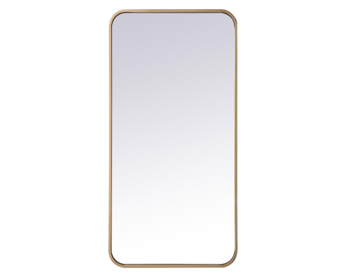 Elegant Wall Mirror - Brass, L 36" (MR801836BR)