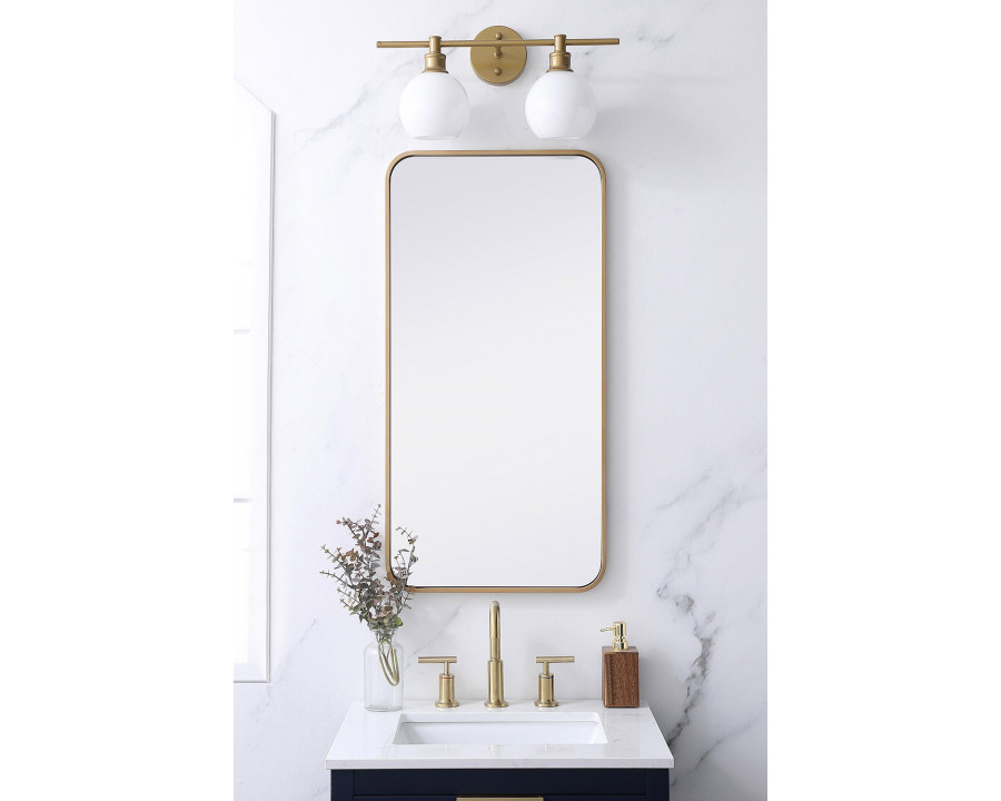 Elegant Wall Mirror - Brass, L 36" (MR801836BR)