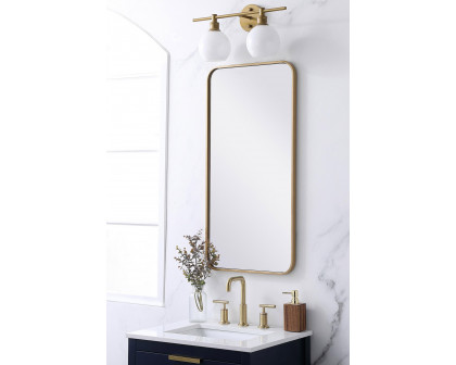 Elegant Wall Mirror - Brass, L 36" (MR801836BR)