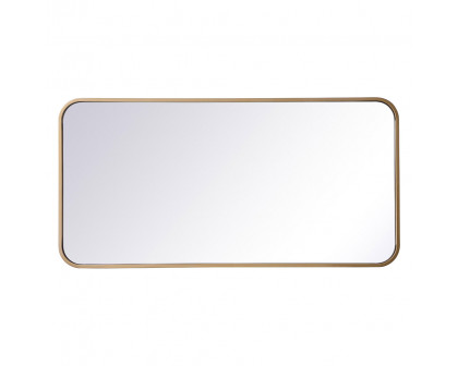 Elegant Wall Mirror - Brass, L 36" (MR801836BR)