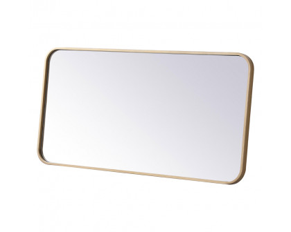 Elegant Wall Mirror - Brass, L 36" (MR801836BR)