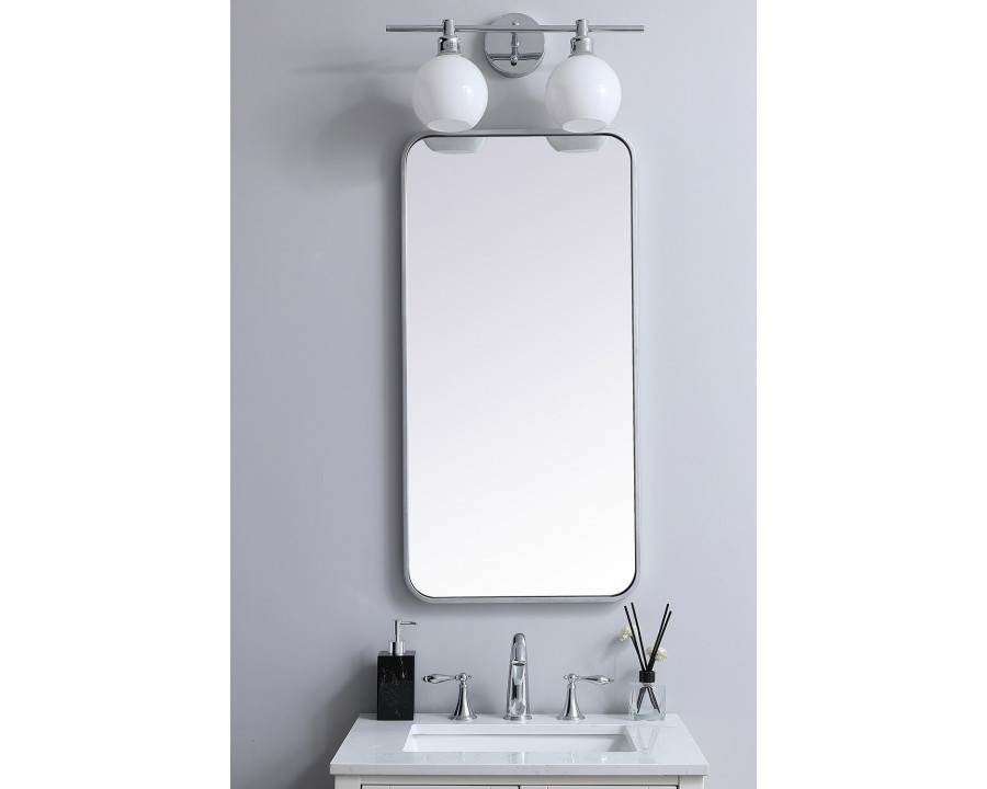 Elegant Wall Mirror - Silver, L 36" (MR801836S)