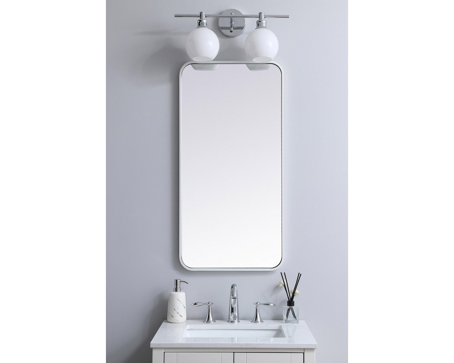 Elegant Wall Mirror - White, L 36" (MR801836WH)