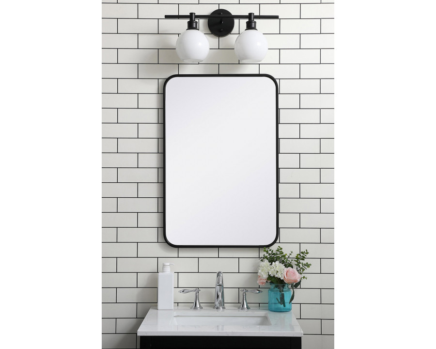 Elegant Wall Mirror - Black, L 30" (MR802030BK)