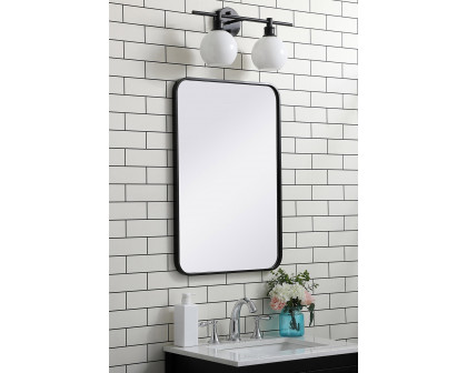 Elegant Wall Mirror - Black, L 30" (MR802030BK)