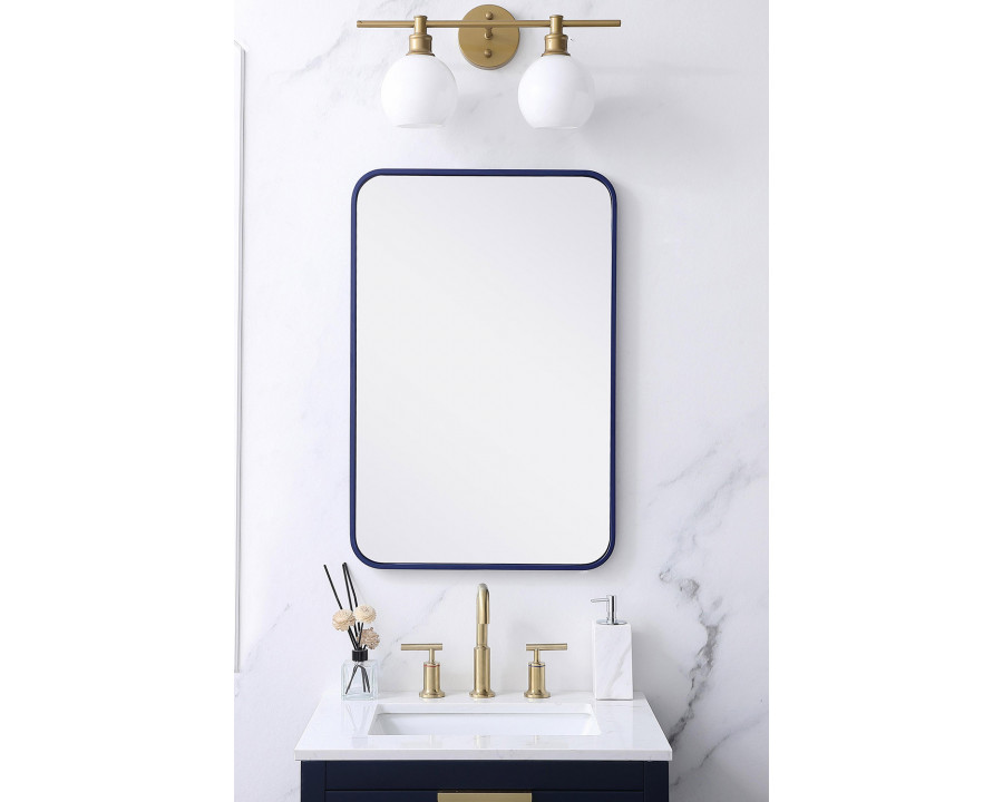 Elegant Wall Mirror - Blue, L 30" (MR802030BL)