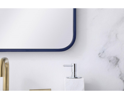 Elegant Wall Mirror - Blue, L 30" (MR802030BL)