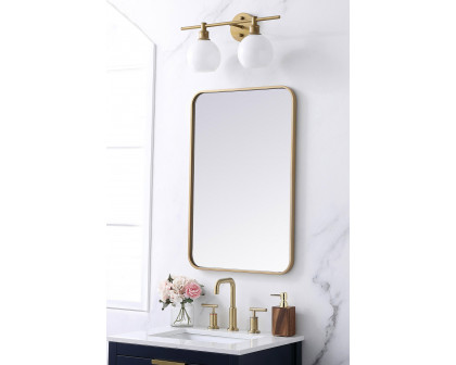 Elegant Wall Mirror - Brass, L 30" (MR802030BR)