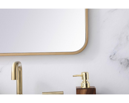 Elegant Wall Mirror - Brass, L 30" (MR802030BR)