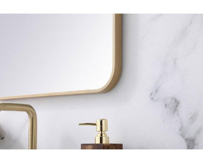 Elegant Wall Mirror - Brass, L 30" (MR802030BR)