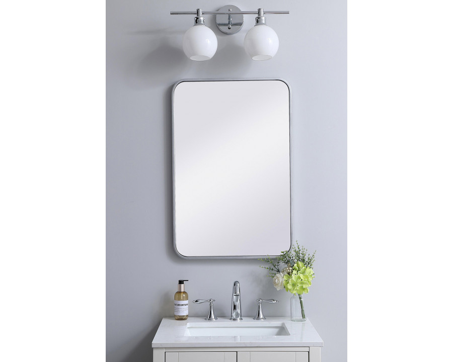 Elegant Wall Mirror - Silver, L 30" (MR802030S)