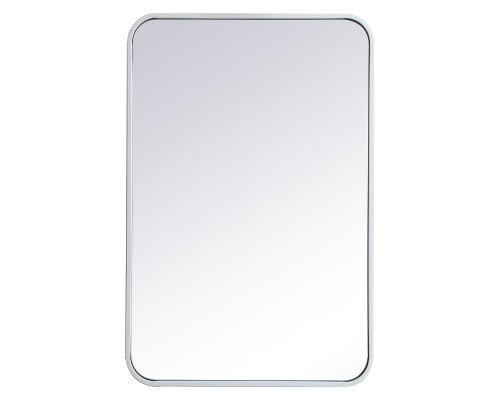 Elegant Wall Mirror - White, L 30" (MR802030WH)