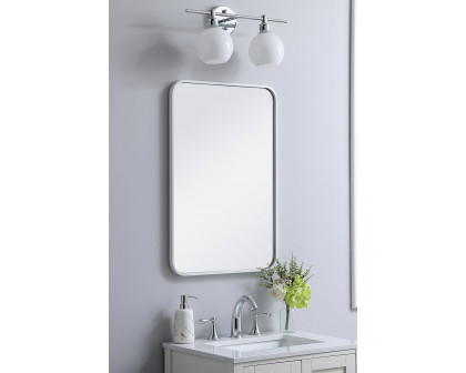 Elegant Wall Mirror - White, L 30" (MR802030WH)