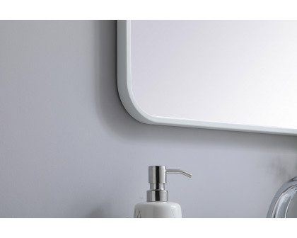 Elegant Wall Mirror - White, L 30" (MR802030WH)