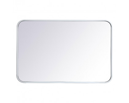 Elegant Wall Mirror - White, L 30" (MR802030WH)