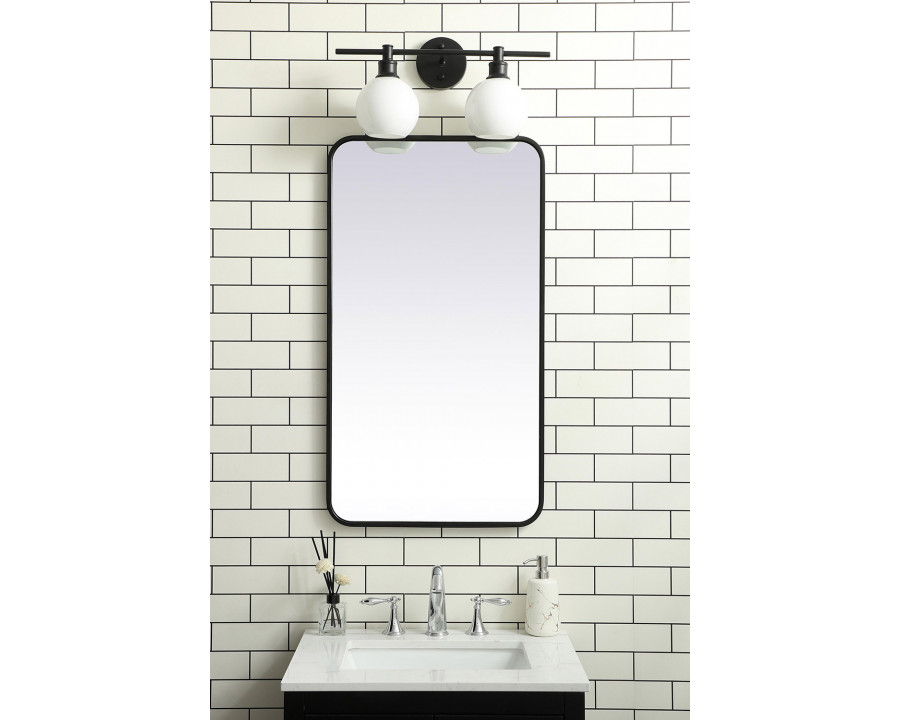 Elegant Wall Mirror - Black, L 36" (MR802036BK)