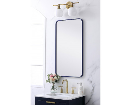 Elegant Wall Mirror - Blue, L 36" (MR802036BL)