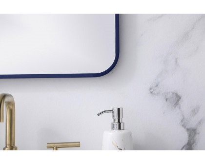 Elegant Wall Mirror - Blue, L 36" (MR802036BL)