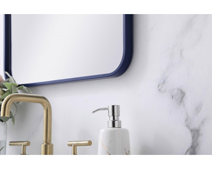 Elegant Wall Mirror - Blue, L 36" (MR802036BL)