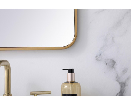 Elegant Wall Mirror - Brass, L 36" (MR802036BR)