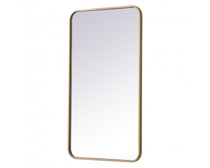 Elegant Wall Mirror - Brass, L 36" (MR802036BR)