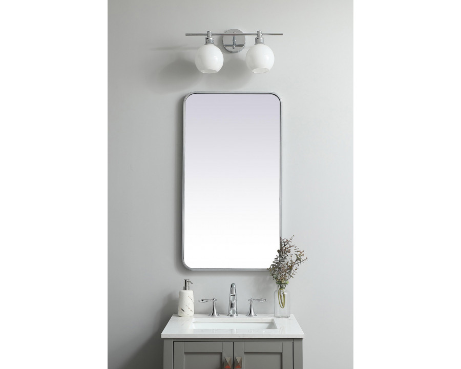 Elegant Wall Mirror - Silver, L 36" (MR802036S)