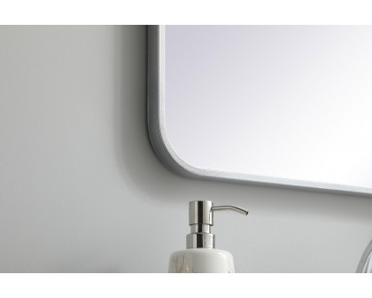 Elegant Wall Mirror - Silver, L 36" (MR802036S)