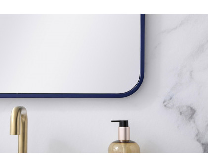 Elegant Wall Mirror - Blue, L 30" (MR802230BL)