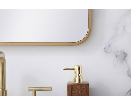 Elegant Wall Mirror - Brass, L 30" (MR802230BR)