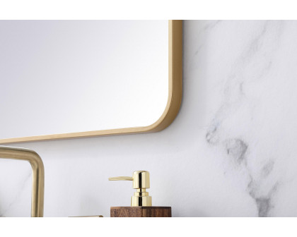 Elegant Wall Mirror - Brass, L 30" (MR802230BR)