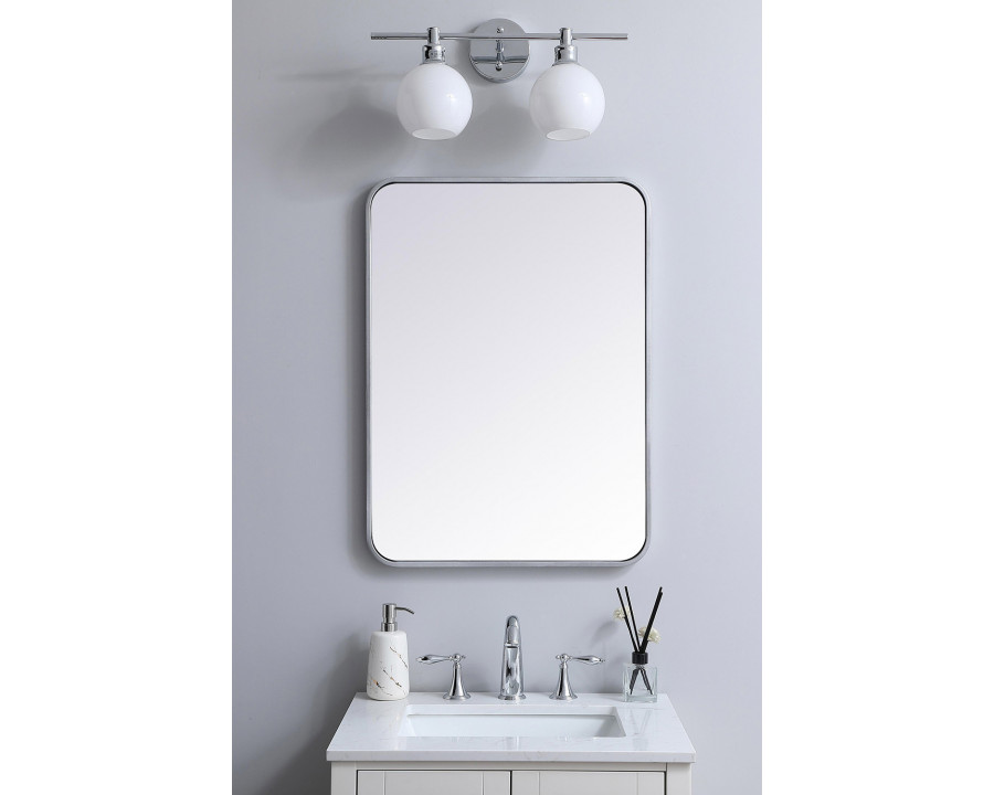 Elegant Wall Mirror - Silver, L 30" (MR802230S)