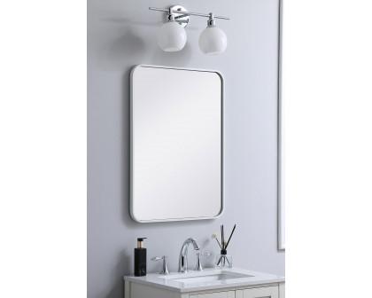 Elegant Wall Mirror - White, L 30" (MR802230WH)