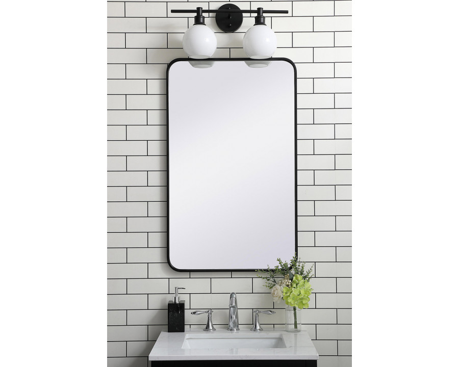 Elegant Wall Mirror - Black, L 36" (MR802236BK)