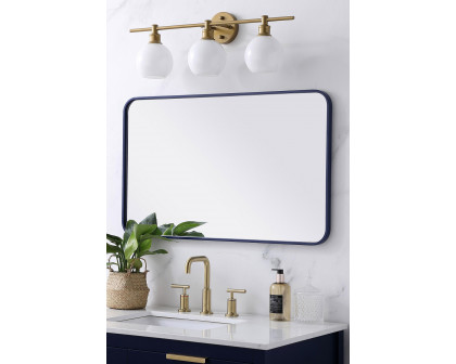 Elegant Wall Mirror - Blue, L 36" (MR802236BL)