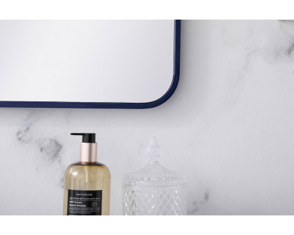 Elegant Wall Mirror - Blue, L 36" (MR802236BL)