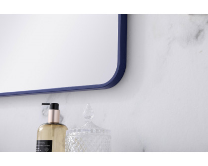 Elegant Wall Mirror - Blue, L 36" (MR802236BL)