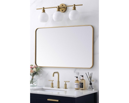 Elegant Wall Mirror - Brass, L 36" (MR802236BR)