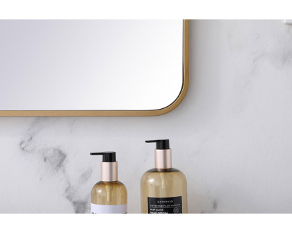 Elegant Wall Mirror - Brass, L 36" (MR802236BR)