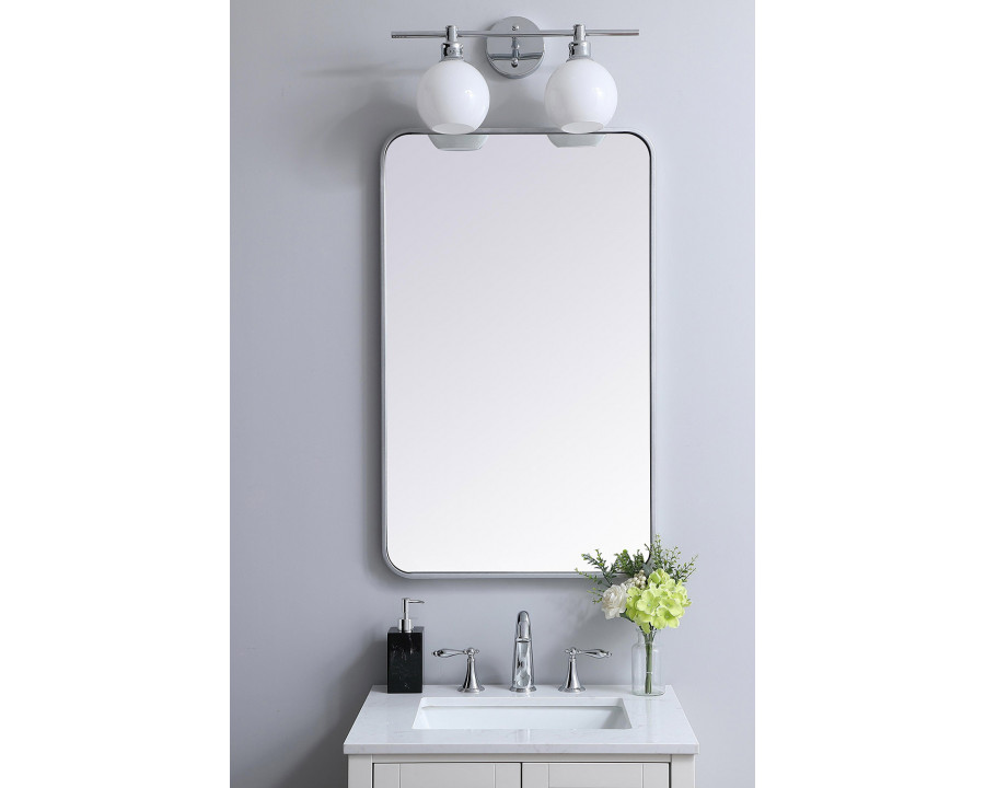 Elegant Wall Mirror - Silver, L 36" (MR802236S)