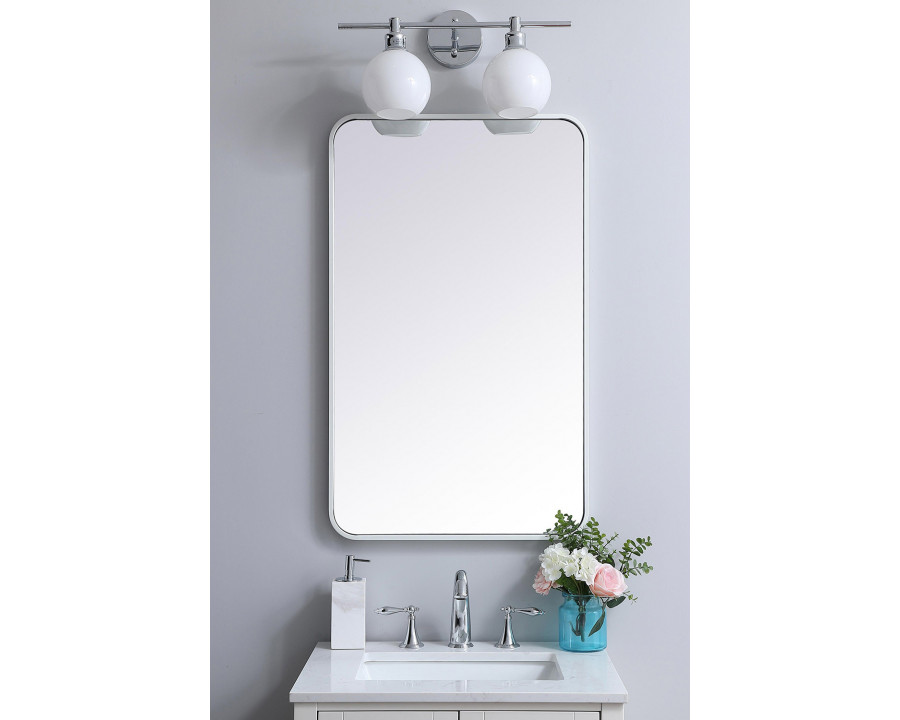 Elegant Wall Mirror - White, L 36" (MR802236WH)